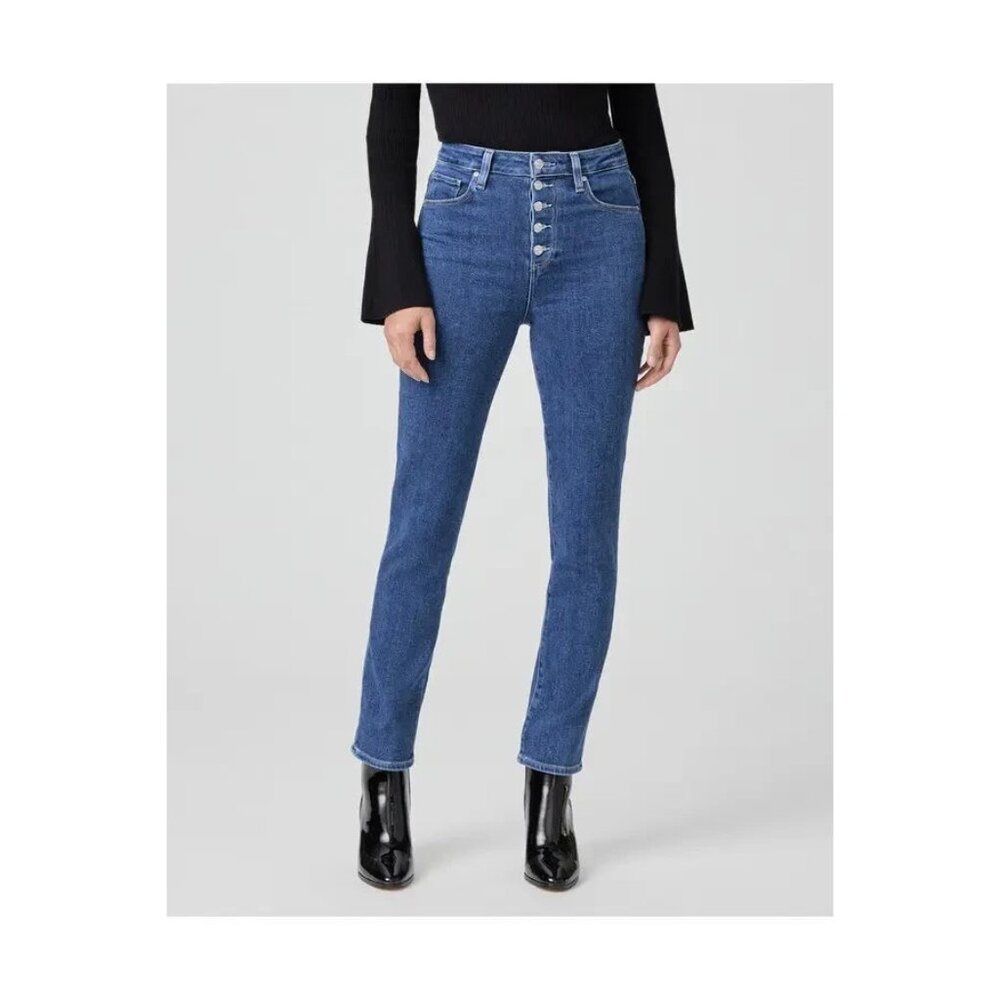 NWT Paige Sarah Slim Exposed Button in Imperial Stretch Vintage Jeans 30
